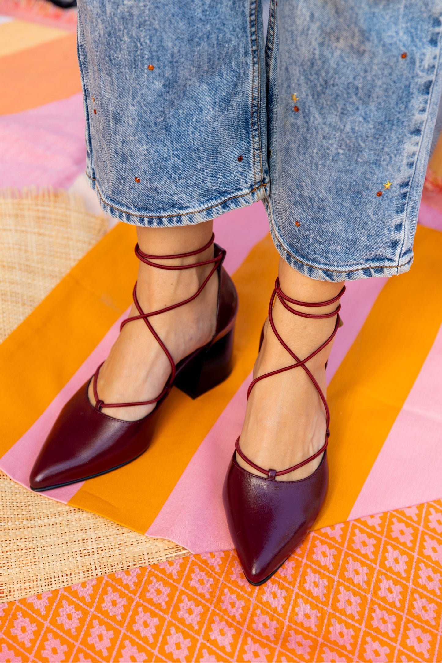 Zapato con taco Londres Burdeo