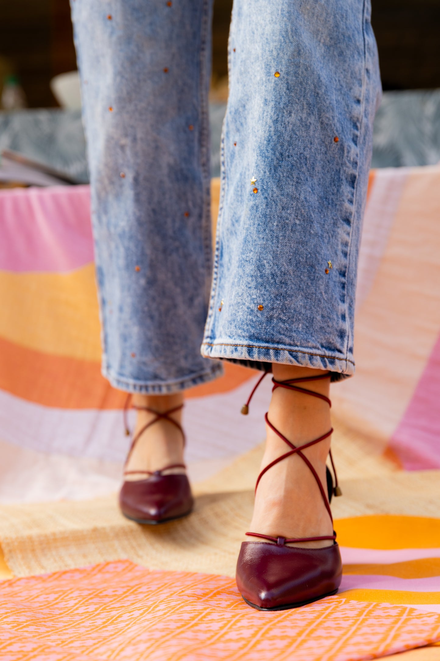 Zapato con taco Londres Burdeo