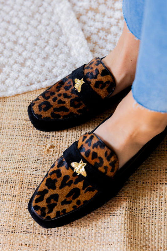 Mocasín Niza Negro-Animal Print